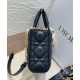 Replica Borsa Christian Dior Small Lady D-Joy Latte Patent Cannage Vitello Nero