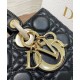 Replica Borsa Christian Dior Small Lady D-Joy Latte Patent Cannage Vitello Nero