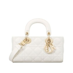 Replica Christian Dior Small Lady D-Joy Bag Latte Patent Cannage Calfskin Cream