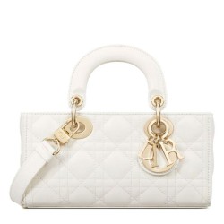 Replica Christian Dior Small Lady D-Joy Bag Latte Patent Cannage Calfskin Cream