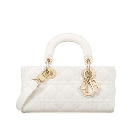 Replica Christian Dior Small Lady D-Joy Bag Latte Patent Cannage Calfskin Cream