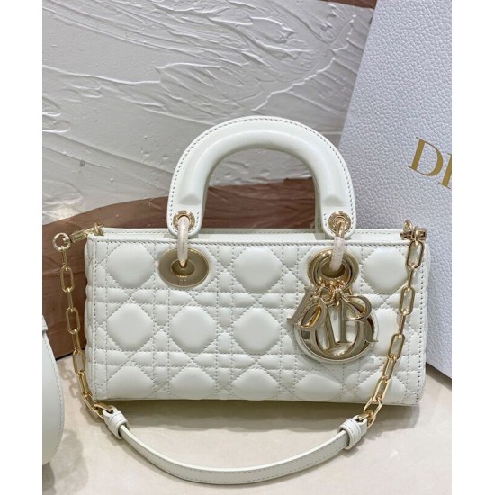 Replica Christian Dior Small Lady D-Joy Bag Latte Patent Cannage Calfskin Cream