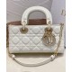 Replica Christian Dior Small Lady D-Joy Bag Latte Patent Cannage Calfskin Cream