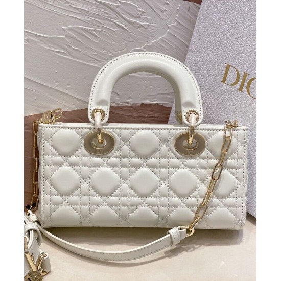Replica Christian Dior Small Lady D-Joy Bag Latte Patent Cannage Calfskin Cream