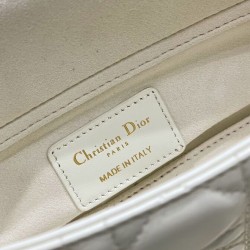 Replica Christian Dior Small Lady D-Joy Bag Latte Patent Cannage Calfskin Cream