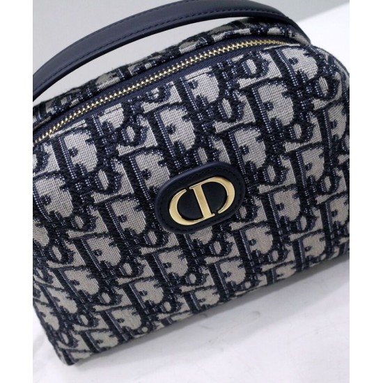 Replica Borsa Christian Dior Mini 30 Montaigne D-Cosy blu scuro