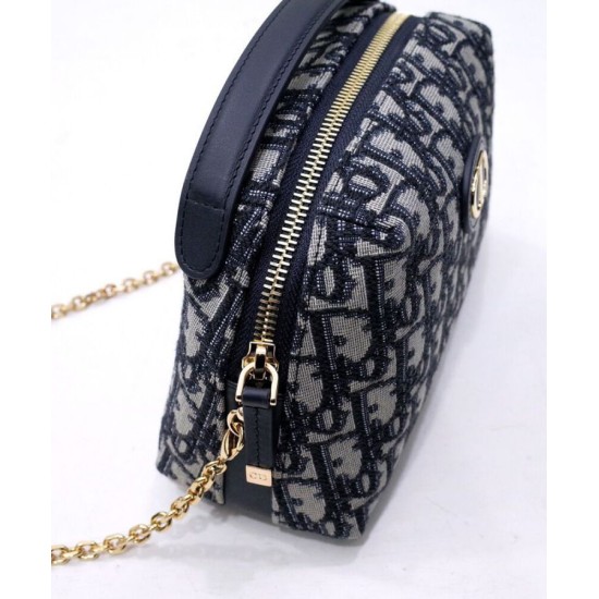 Replica Borsa Christian Dior Mini 30 Montaigne D-Cosy blu scuro