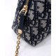 Replica Borsa Christian Dior Mini 30 Montaigne D-Cosy blu scuro
