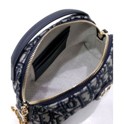 Replica Borsa Christian Dior Mini 30 Montaigne D-Cosy blu scuro