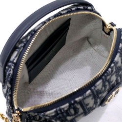 Replica Borsa Christian Dior Mini 30 Montaigne D-Cosy blu scuro