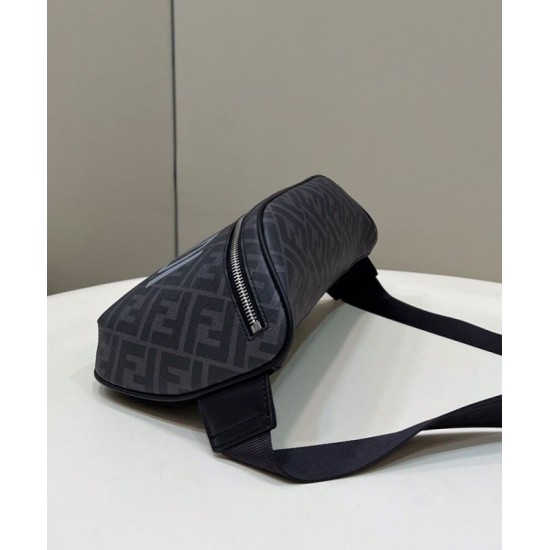 Replica Marsupio in tessuto Fendi FF 7VA562 nero