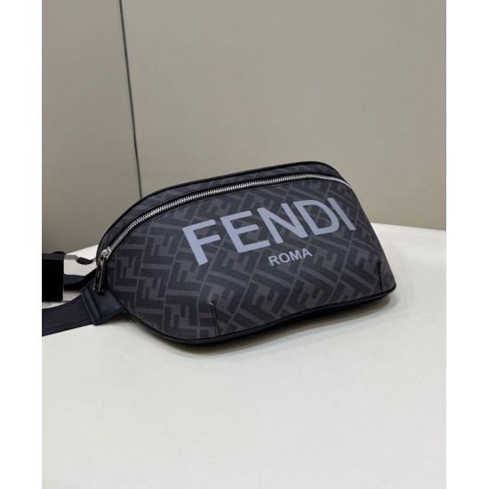 Replica Marsupio in tessuto Fendi FF 7VA562 nero