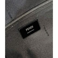 Replica Zaino jacquard Fendi con coulisse FF 7VZ056 Nero
