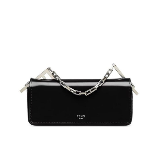 Replica Mini borsa Fendi First Sight 8BS072 nera