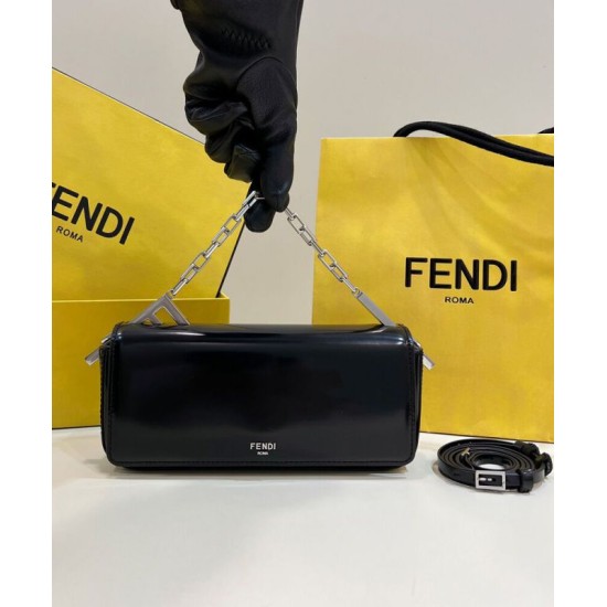 Replica Mini borsa Fendi First Sight 8BS072 nera