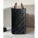 Replica Fendi borsa tote media con motivo Sunshine FF 8BH386 nera