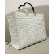 Replica Fendi borsa tote media con motivo Sunshine FF 8BH386 crema