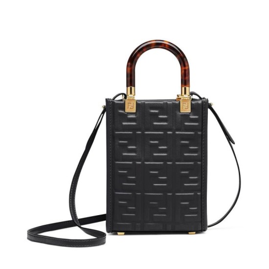 Replica Borsa shopper Fendi Mini Sunshine 8BS051 nera