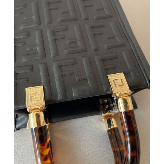 Replica Borsa shopper Fendi Mini Sunshine 8BS051 nera