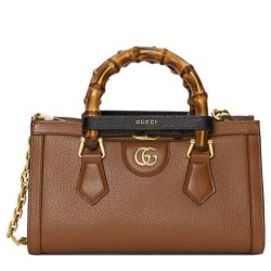 Replica Borsa a tracolla piccola Gucci Diana 735153 Caffè