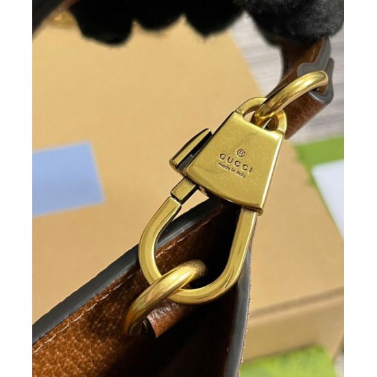 Replica Borsa a tracolla piccola Gucci Diana 735153 Caffè