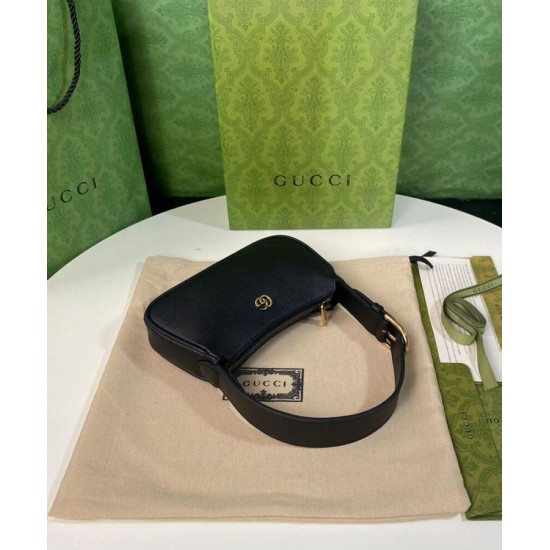 Replica Borsa a tracolla Gucci Aphrodite con doppia G 739076 nera