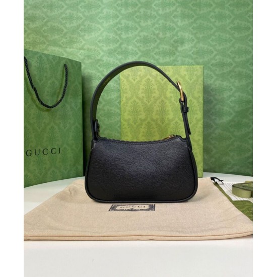 Replica Borsa a tracolla Gucci Aphrodite con doppia G 739076 nera