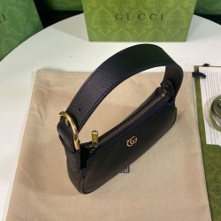 Replica Borsa a tracolla Gucci Aphrodite con doppia G 739076 nera