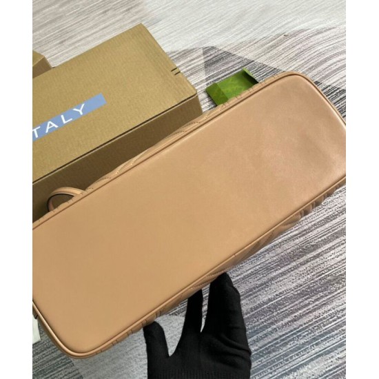 Replica Borsa tote grande Gucci GG Marmont 739684 Albicocca