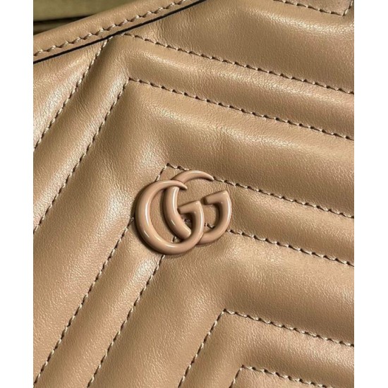 Replica Borsa tote grande Gucci GG Marmont 739684 Albicocca
