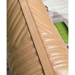 Replica Borsa tote grande Gucci GG Marmont 739684 Albicocca