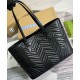 Replica Borsa tote grande Gucci GG Marmont 739684 nera