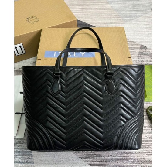Replica Borsa tote grande Gucci GG Marmont 739684 nera