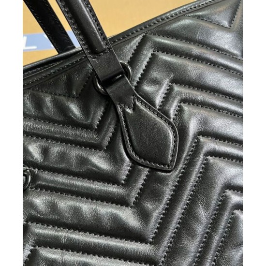 Replica Borsa tote grande Gucci GG Marmont 739684 nera