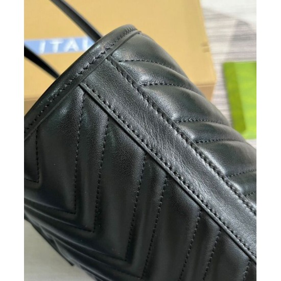 Replica Borsa tote grande Gucci GG Marmont 739684 nera