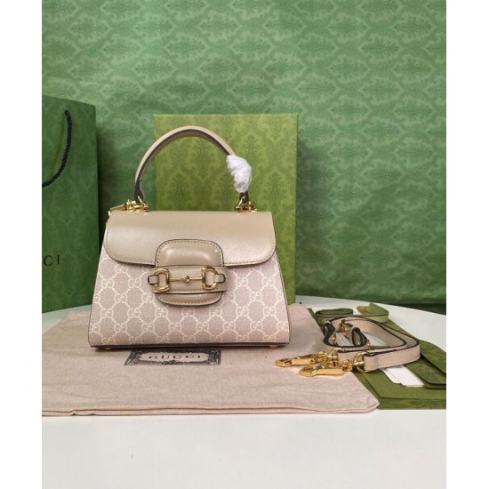 Replica Mini Borsa Gucci Horsebit 1955 703848 Crema