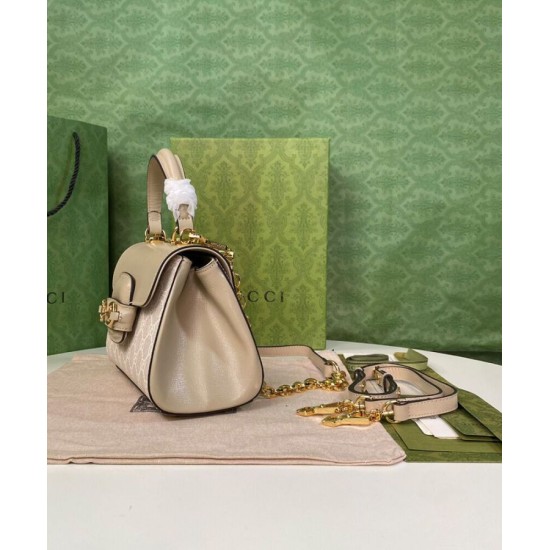 Replica Mini Borsa Gucci Horsebit 1955 703848 Crema