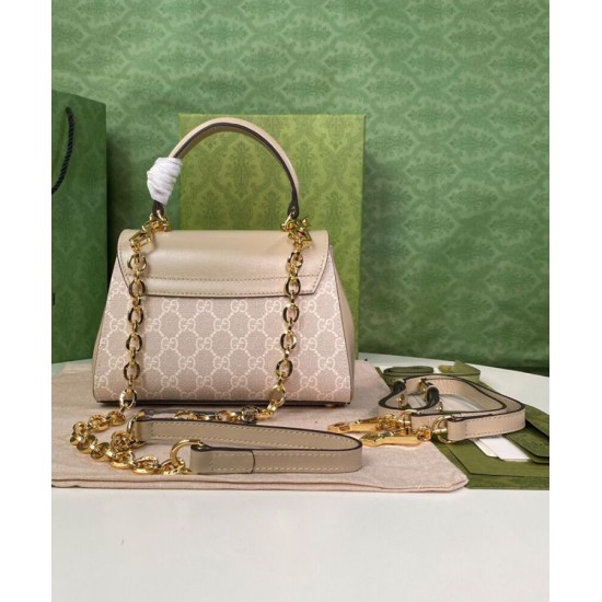 Replica Mini Borsa Gucci Horsebit 1955 703848 Crema