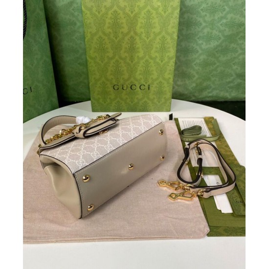 Replica Mini Borsa Gucci Horsebit 1955 703848 Crema