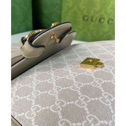 Replica Mini Borsa Gucci Horsebit 1955 703848 Crema
