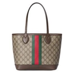 Replica Borsa tote piccola Ophidia Gucci 726762 Caffè scuro