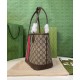 Replica Borsa tote piccola Ophidia Gucci 726762 Caffè scuro