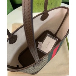 Replica Borsa tote piccola Ophidia Gucci 726762 Caffè scuro
