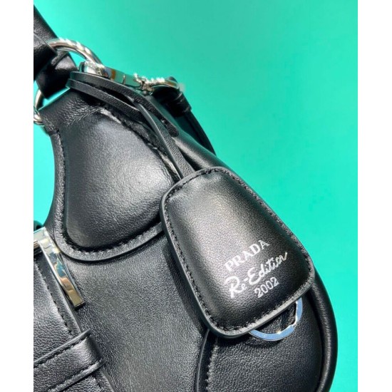 Replica Borsa Prada Moon imbottita in nappa 1BA381 nera Replica Borsa Prada Moon imbottita in nappa 1BA381 nera