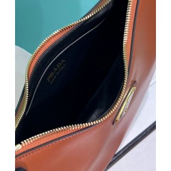 Replica Borsa a tracolla in pelle Prada 1BC194 Caffè