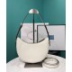 Replica Borsa a tracolla in pelle Prada 1BC194 Crema
