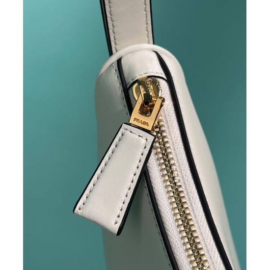 Replica Borsa a tracolla in pelle Prada 1BC194 Crema