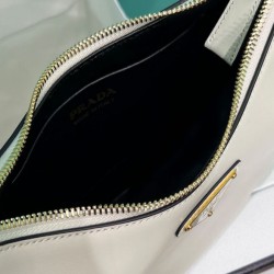 Replica Borsa a tracolla in pelle Prada 1BC194 Crema