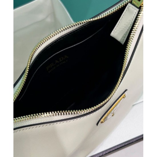 Replica Borsa a tracolla in pelle Prada 1BC194 Crema