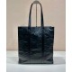 Replica Borsa tote media in pelle nappa anticata Prada 1BG587 nera